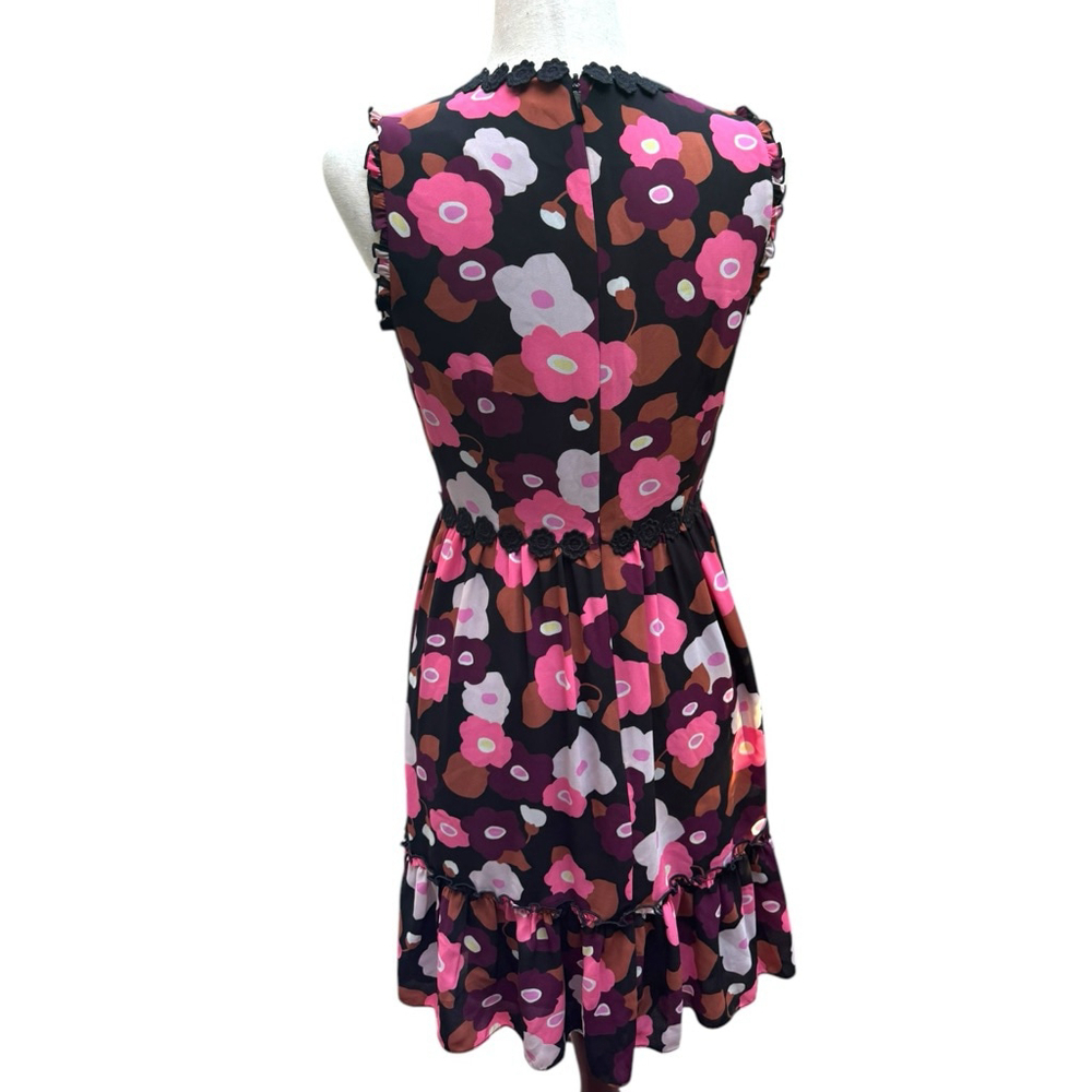 Kate Spade Blooming Floral Mini Dress Size 2 Small Flirty Summer Garden Party - Picture 4 of 15